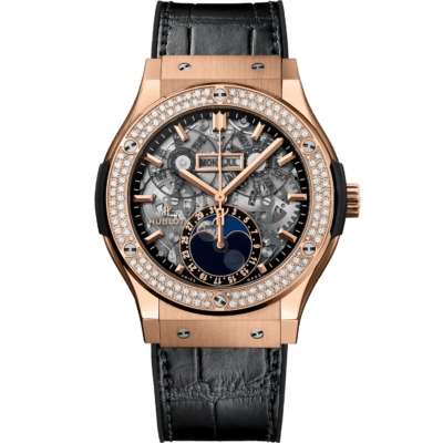 Hublot Classic Fusion Aerofusion Moonphase King Gold Diamonds 45mm