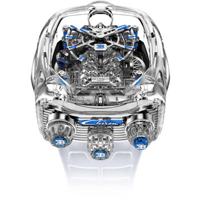 Jacob & Co. Bugatti Chiron Tourbillon Sapphire Crystal Clear Limited Edition