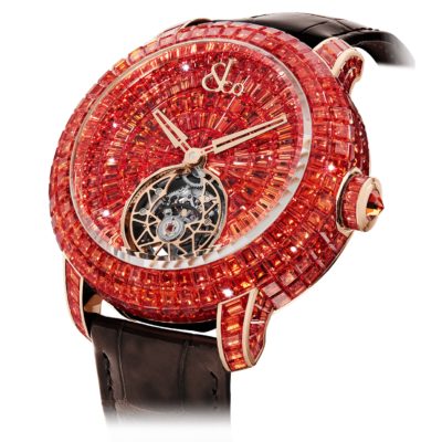 Jacob & Co. Caviar Tourbillon Baguette Orange Sapphires Limited Edition 47mm