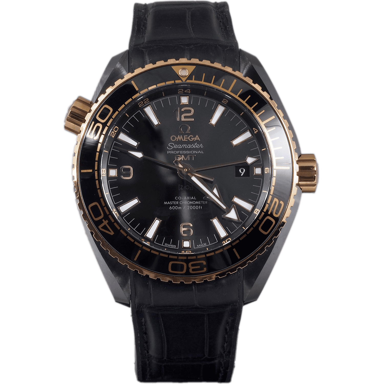 Omega Seamaster Planet Ocean 600M GMT Deep Black 45.5mm | Watches World