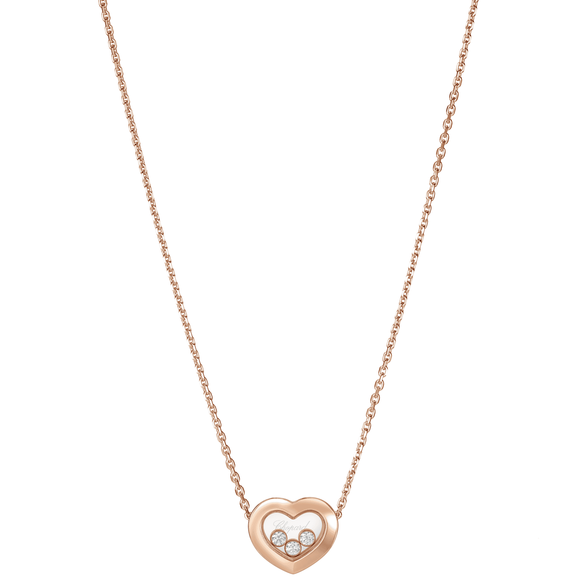 Chopard 18kt White Gold Happy Hearts Diamond Pendant Necklace - Farfetch